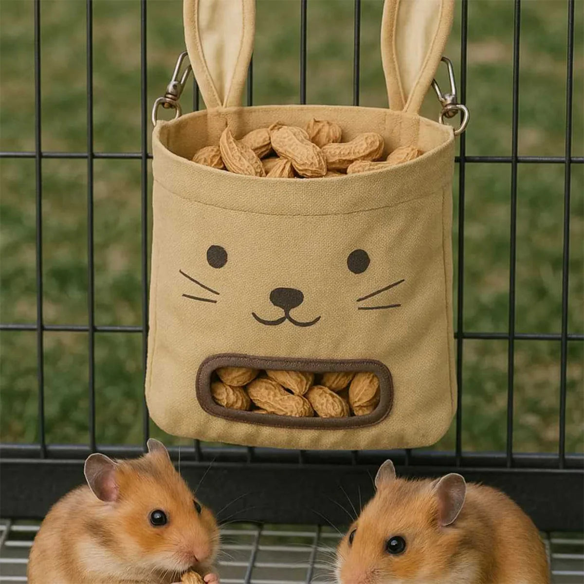 Hanging Rabbit Hay Feeder Bag