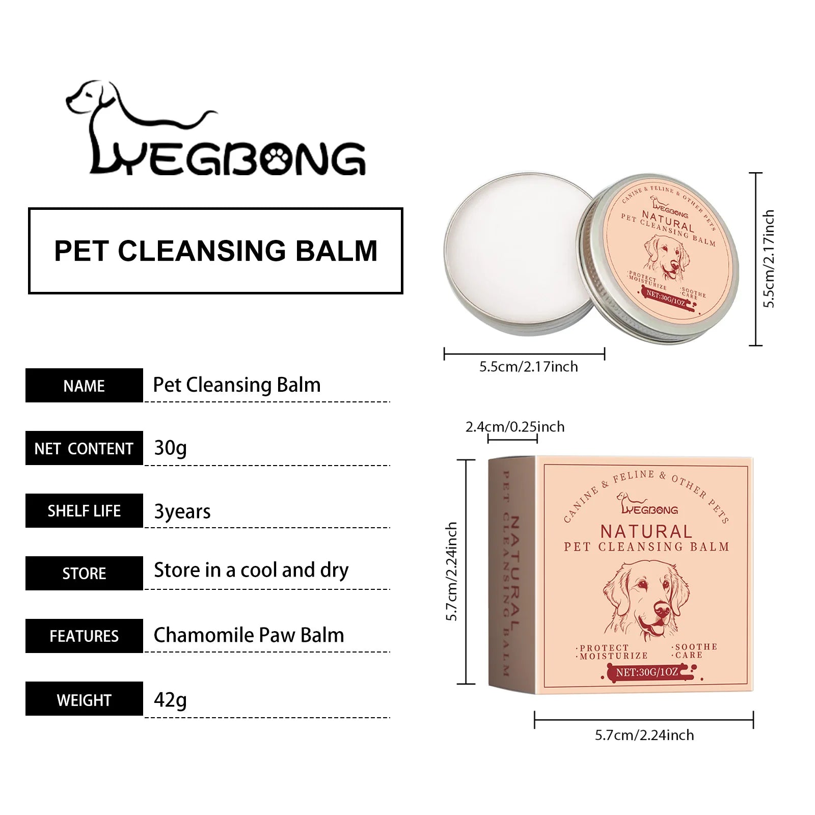YEGBONG Pet Tear Stain Remover Balm (30 g)