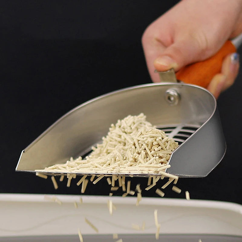 Easy Clean Metal Cat Scoop