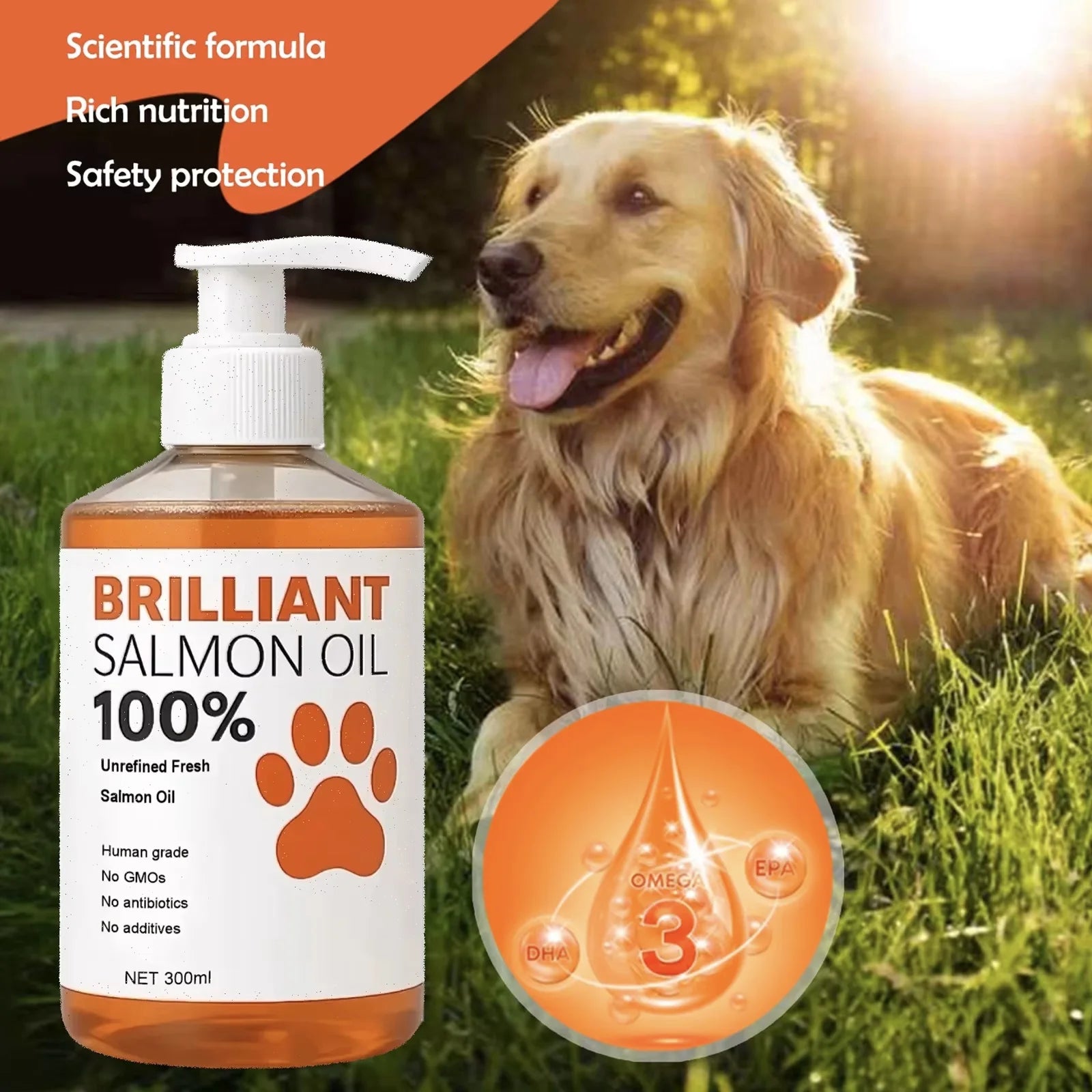 Human-Grade Salmon Oil for Pets