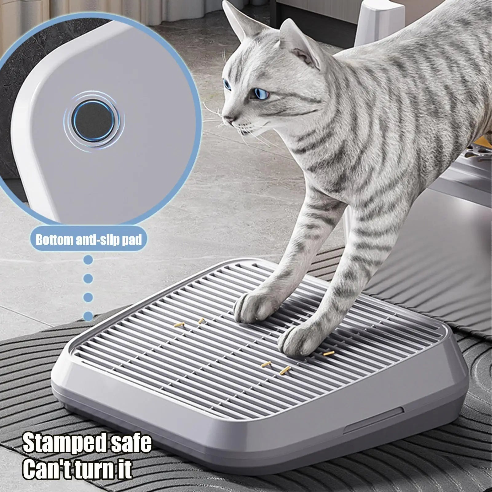 Double-Layer Cat Litter Catcher Ramp Tray