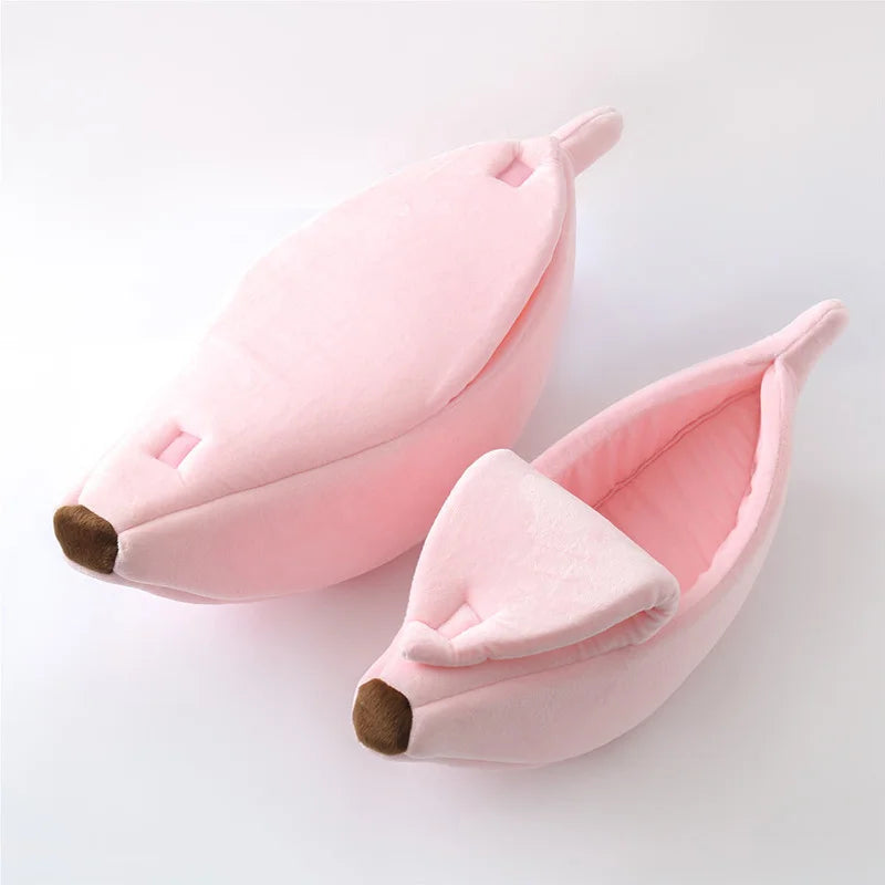 Banana Cat Bed & Cozy Pet Basket