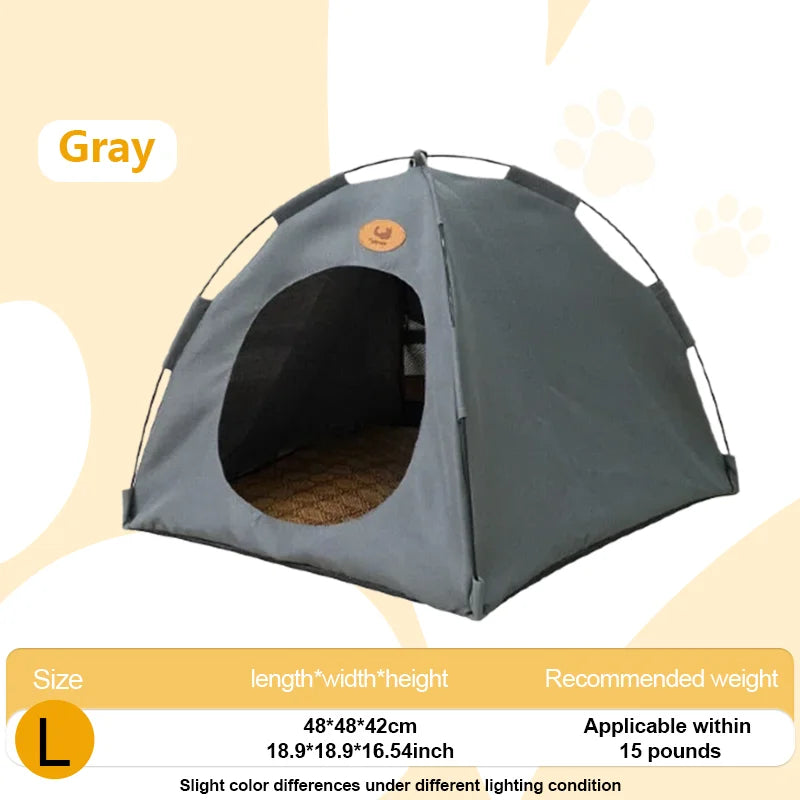 Breathable Summer Pet Tent & Sunshade Bed