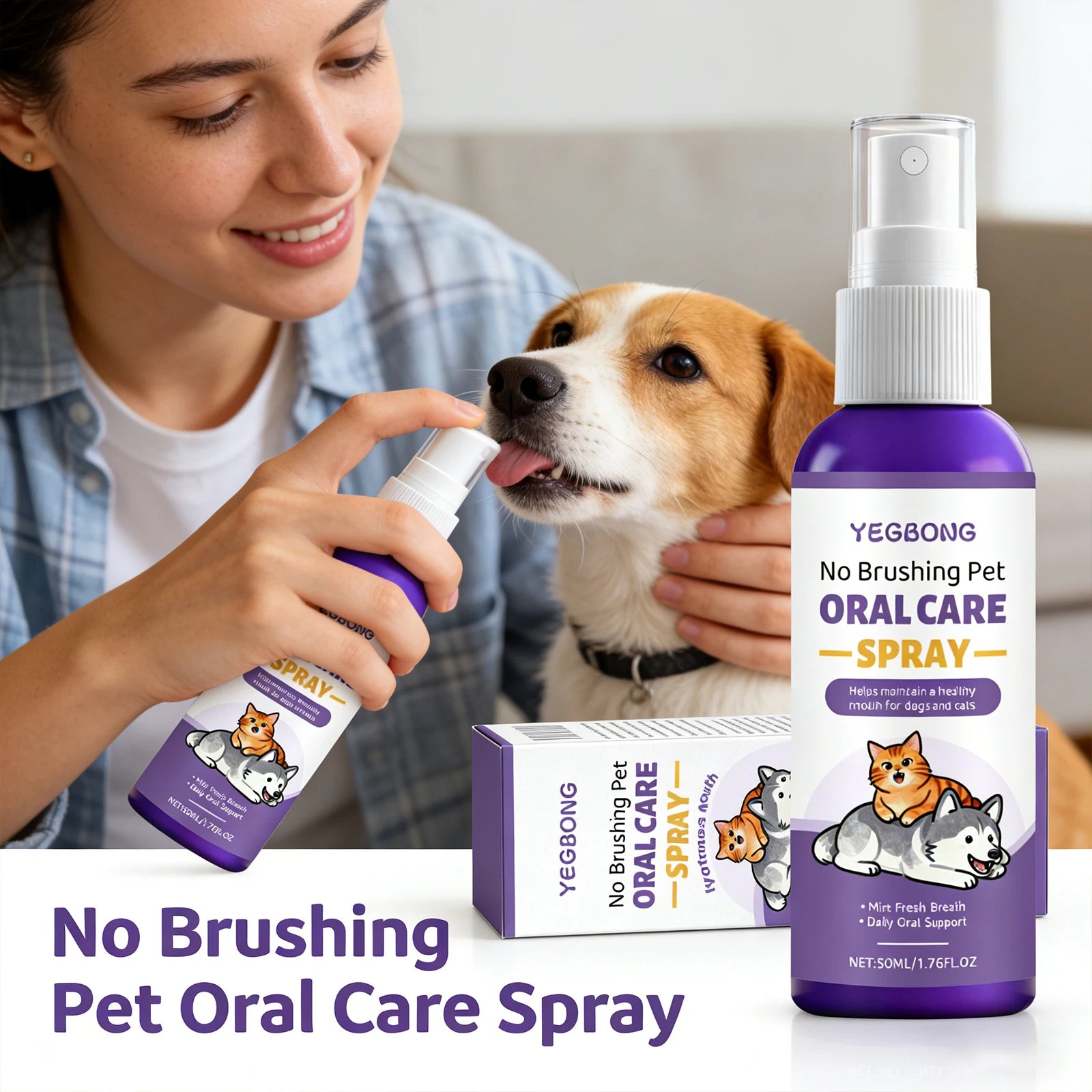 Dog Dental Spray for Fresh Breath & Oral Care