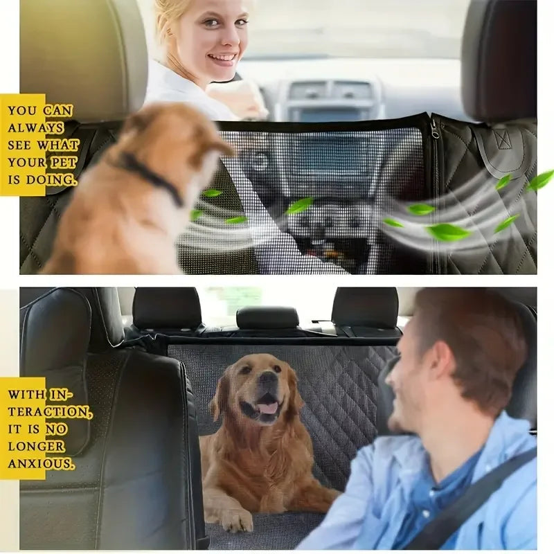 100% Waterproof Dog Car Hammock with Mesh Window