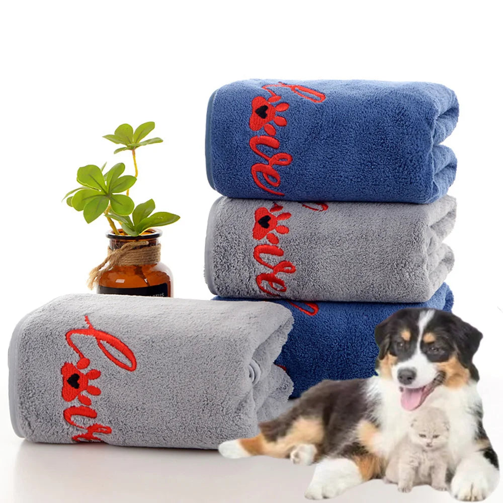 Quick-Dry Microfiber Pet Bath Towel
