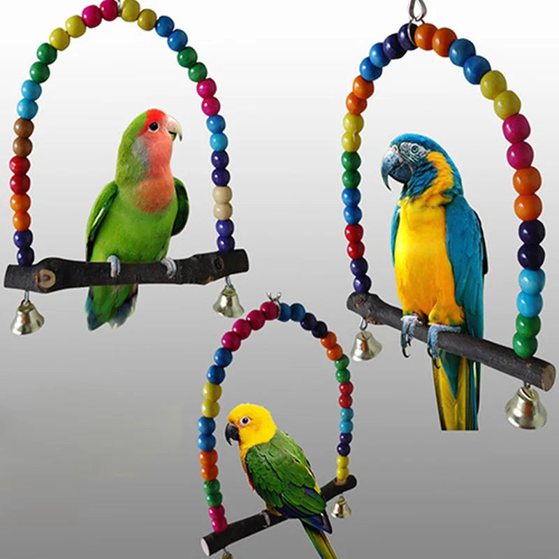 Colorful Parrot Swing & Stand Toy