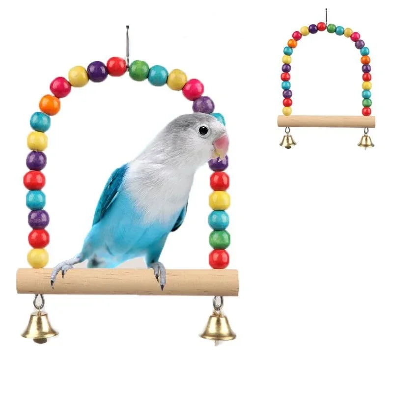Parrot Wooden Swing