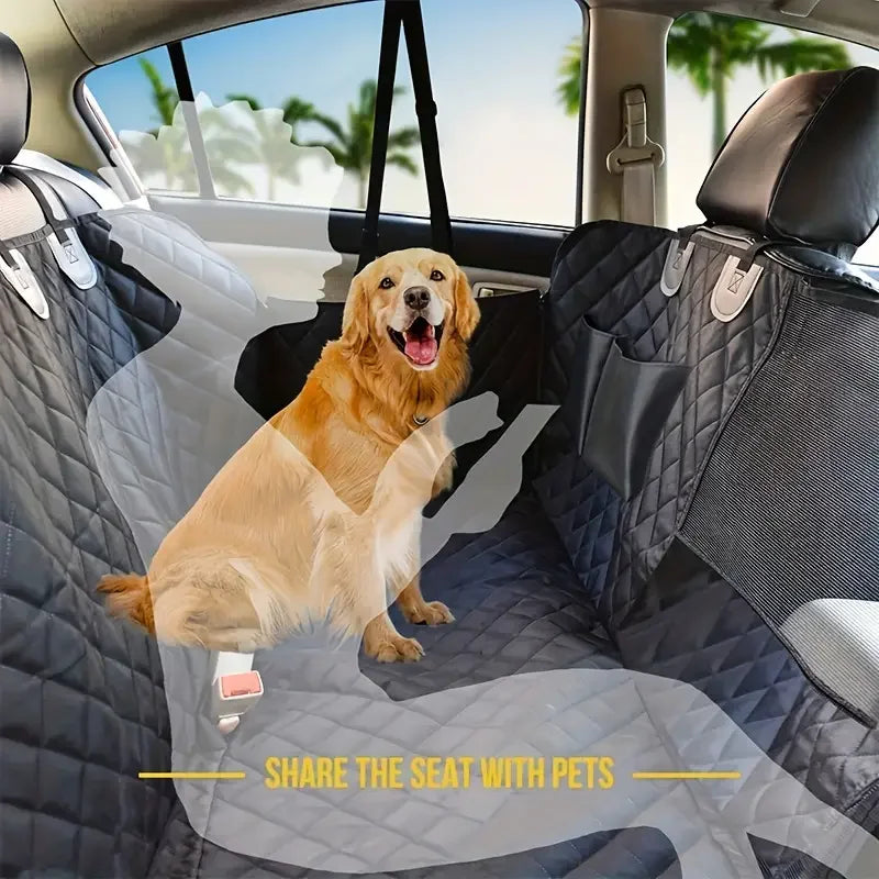 100% Waterproof Dog Car Hammock with Mesh Window