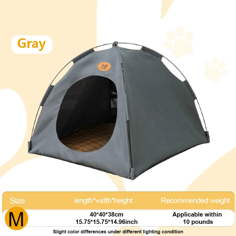 Breathable Summer Pet Tent & Sunshade Bed