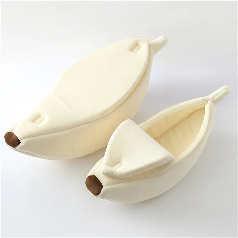 Banana Cat Bed & Cozy Pet Basket