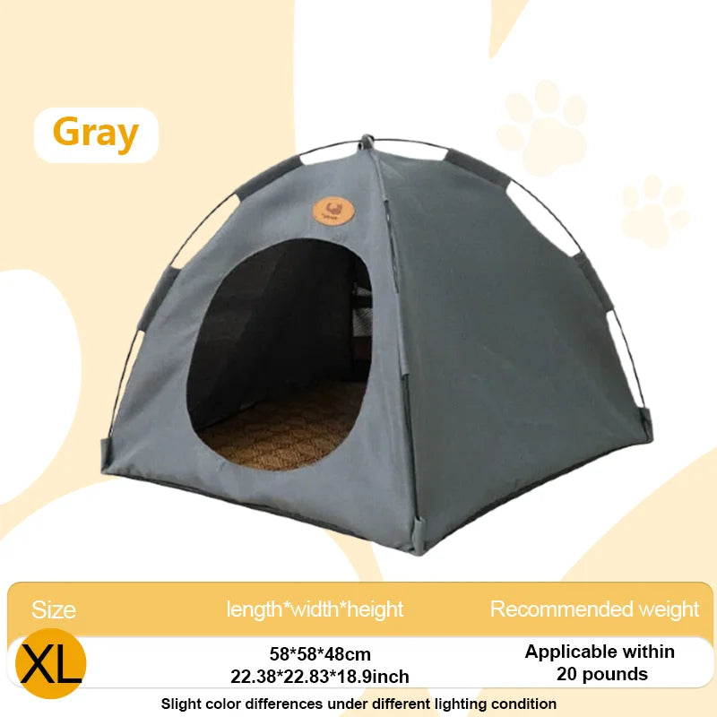 Breathable Summer Pet Tent & Sunshade Bed