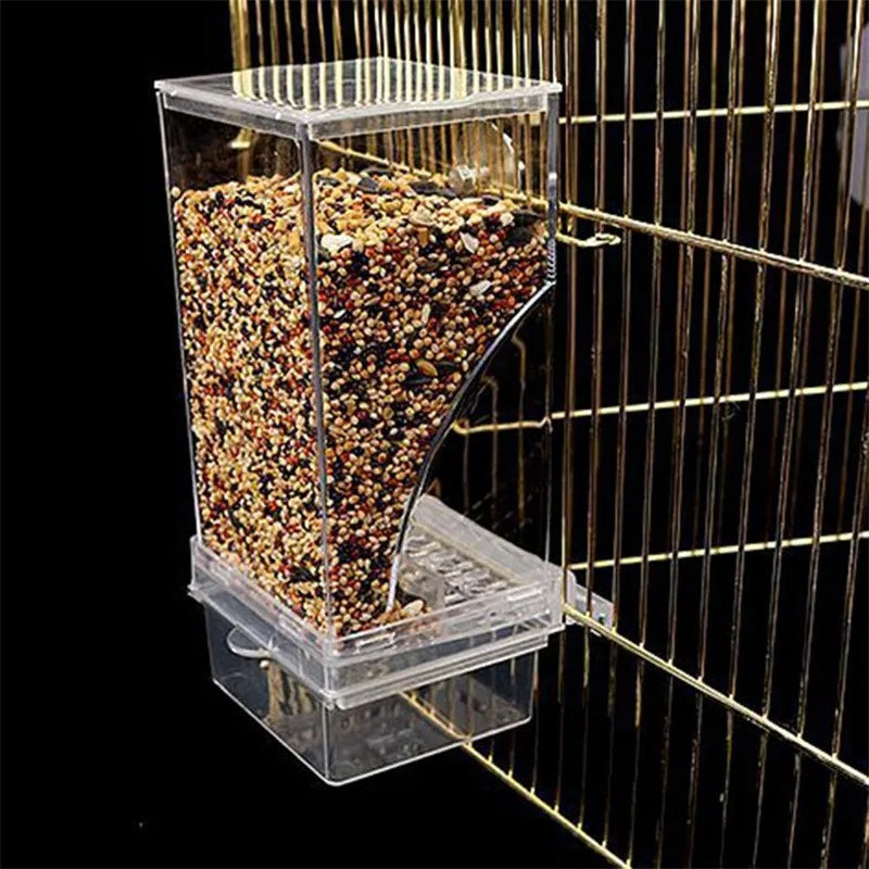 No-Mess Acrylic Bird Feeder & Drinker