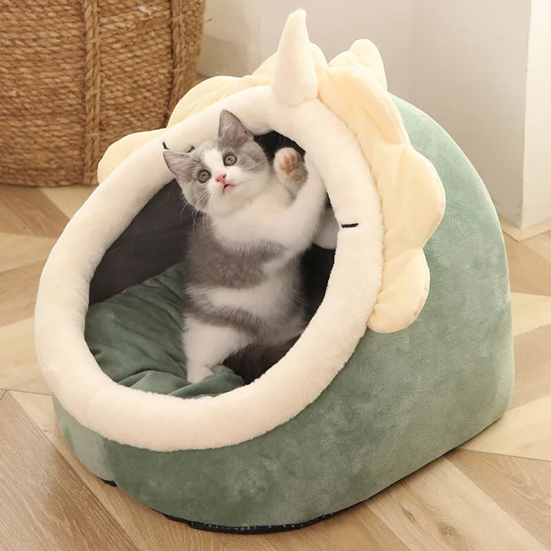 Self-Warming Pet Tent Cave Bed