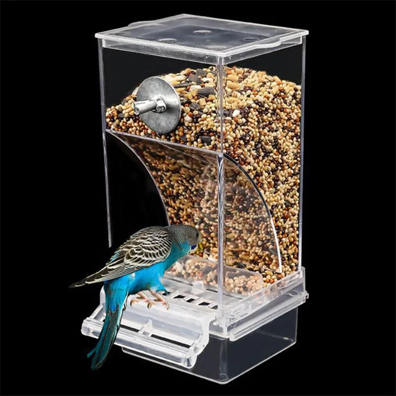 No-Mess Acrylic Bird Feeder & Drinker