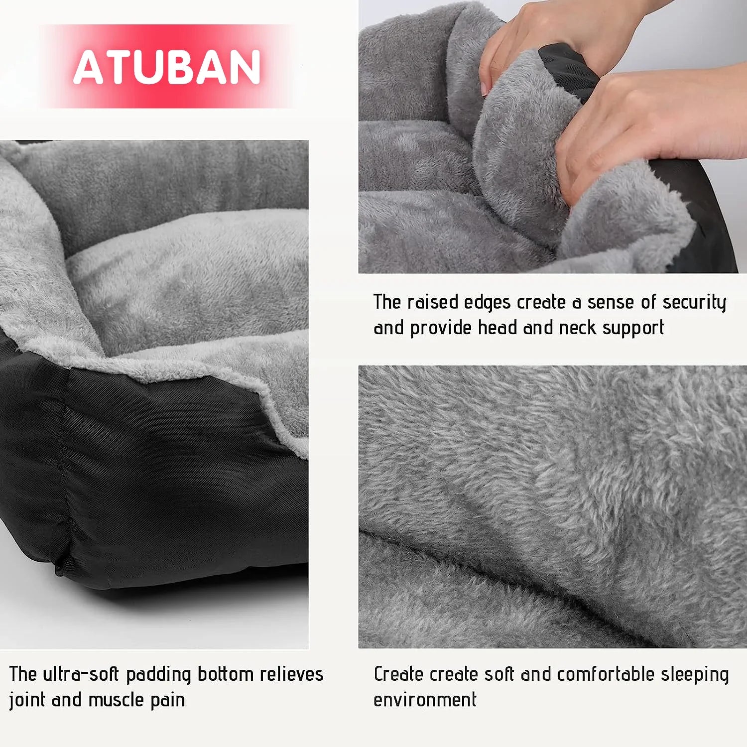 Soft Square Pet Sofa Bed & Kennel Cushion