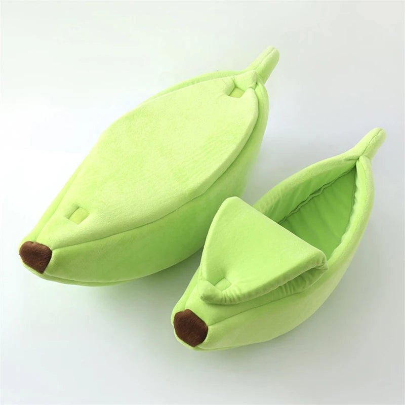 Banana Cat Bed & Cozy Pet Basket