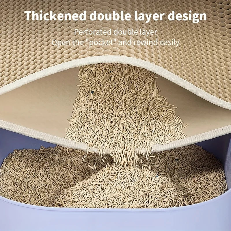 Large Honeycomb Cat Litter Trapping Mat