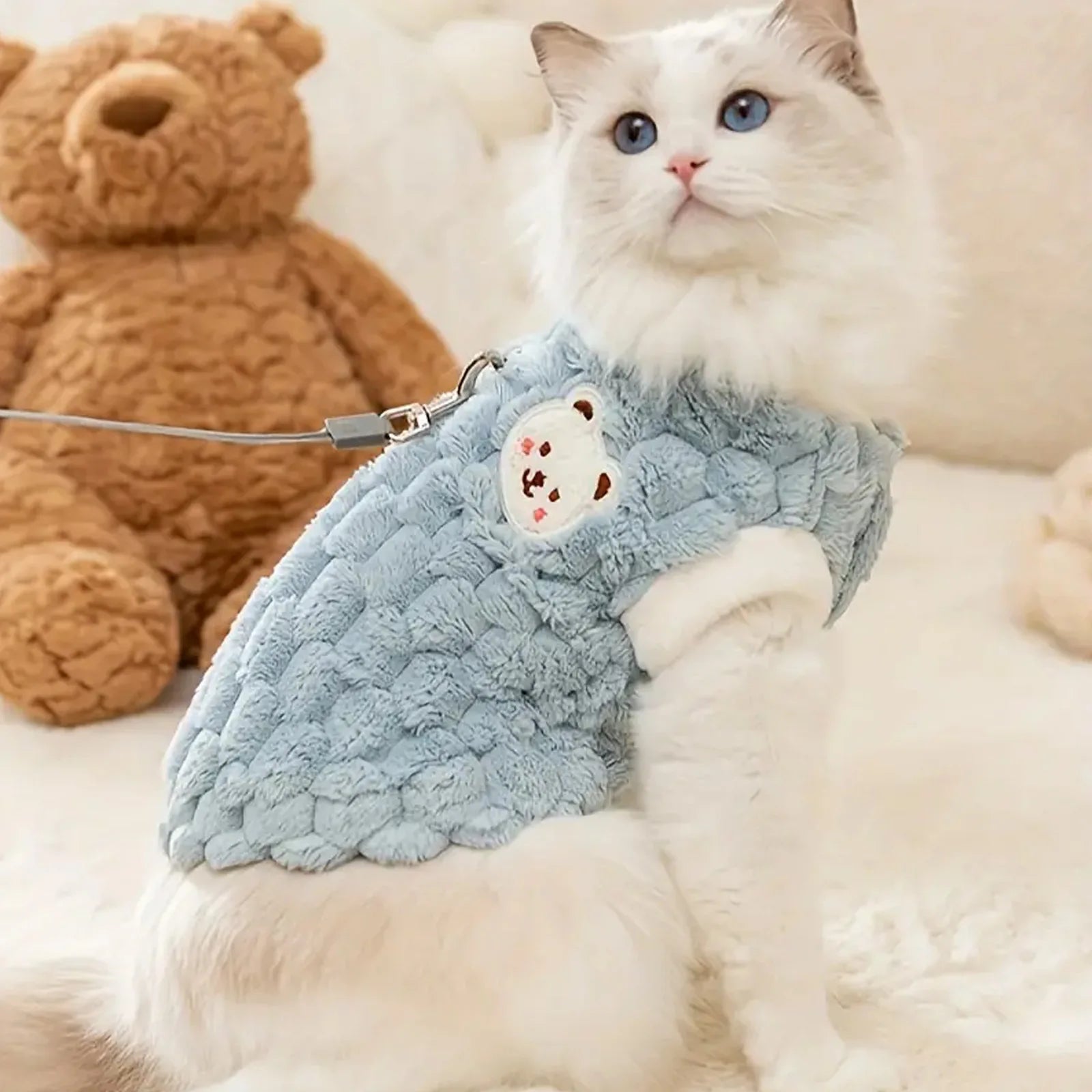 Fluffy Gradient Winter Vest for Cats & Dogs