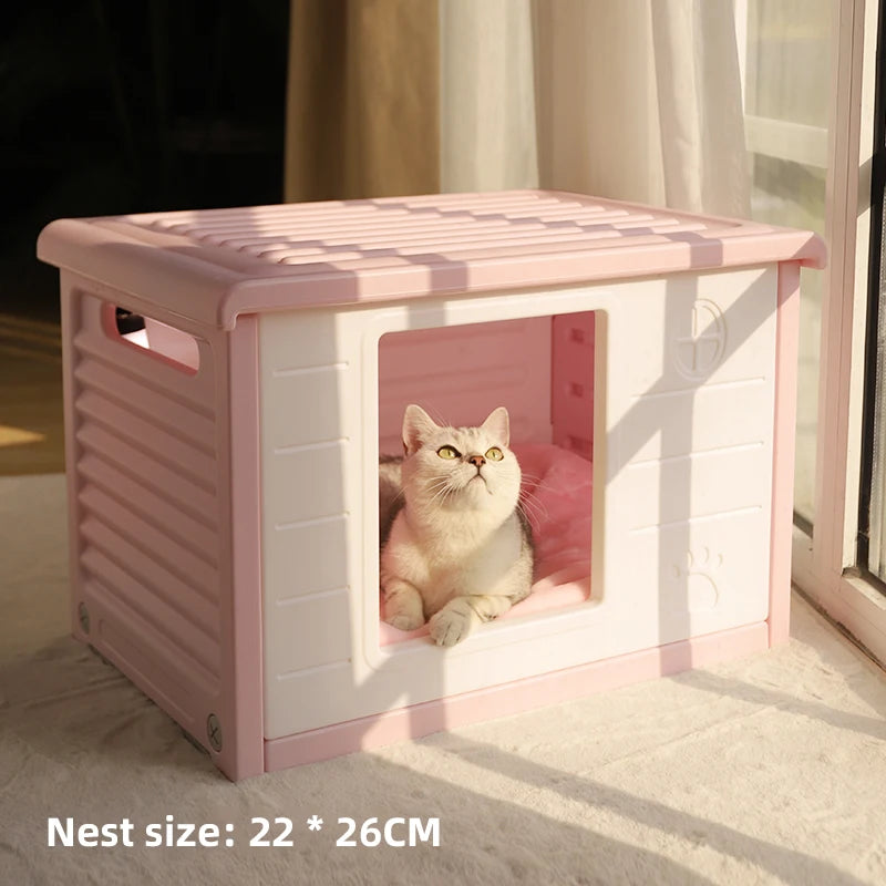 Outdoor Rainproof Cat House & Dog Kennel