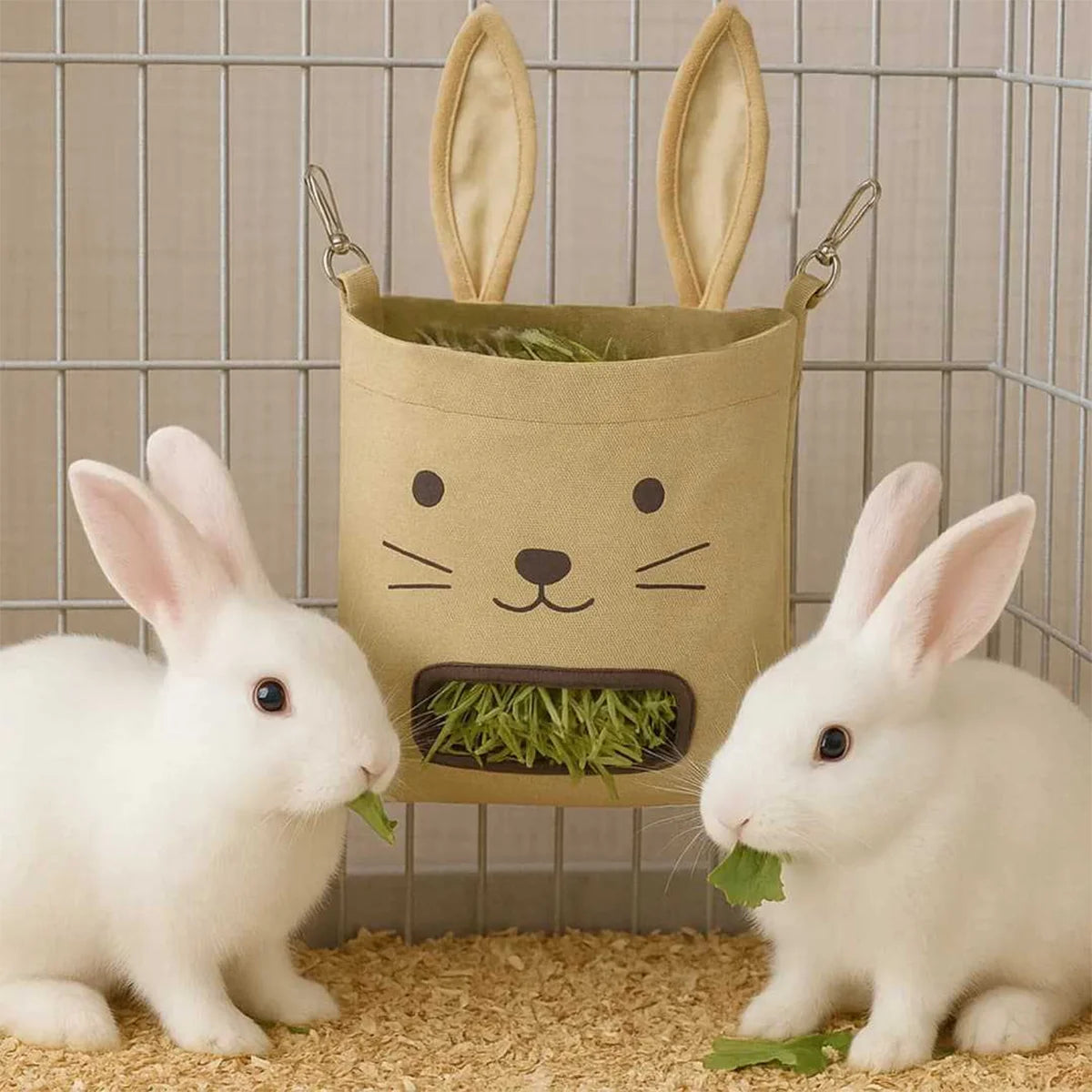 Hanging Rabbit Hay Feeder Bag