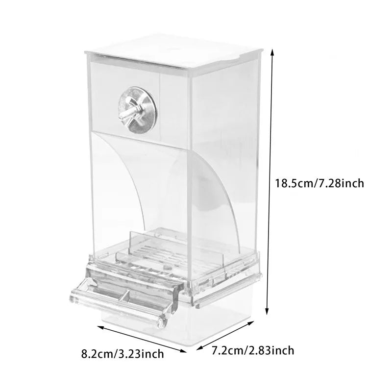 No-Mess Acrylic Bird Feeder & Drinker