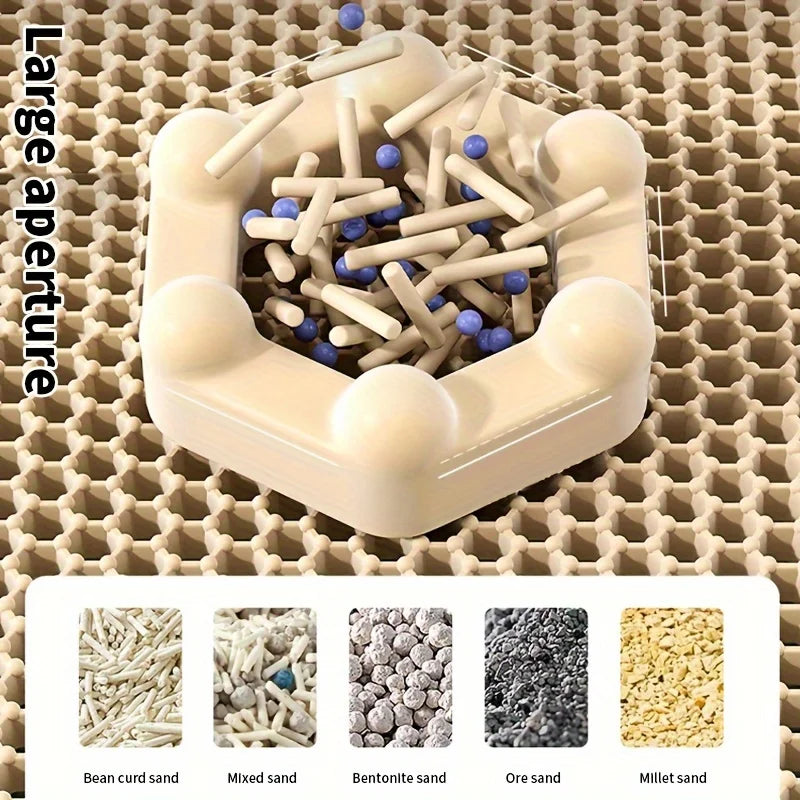 Large Honeycomb Cat Litter Trapping Mat