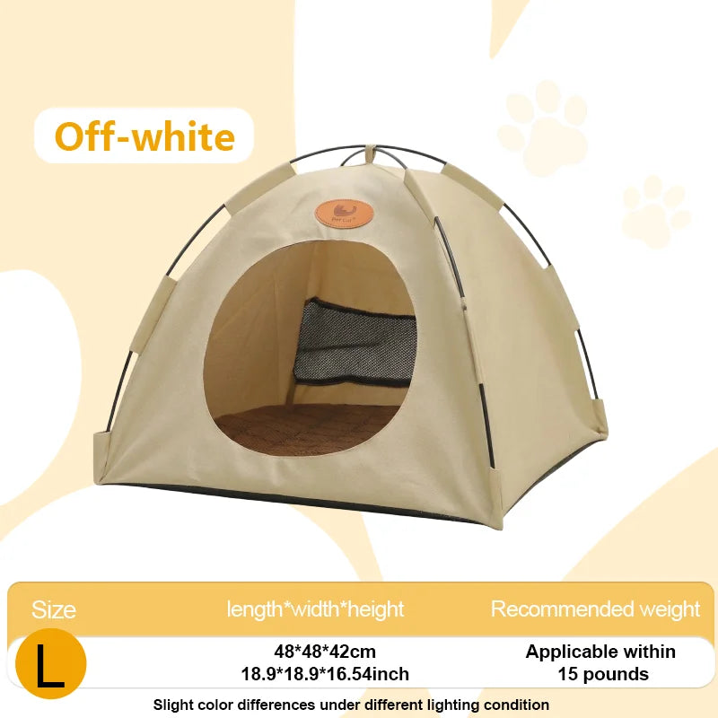 Breathable Summer Pet Tent & Sunshade Bed