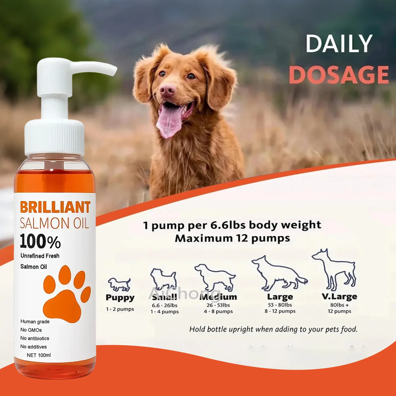 Human-Grade Salmon Oil for Pets