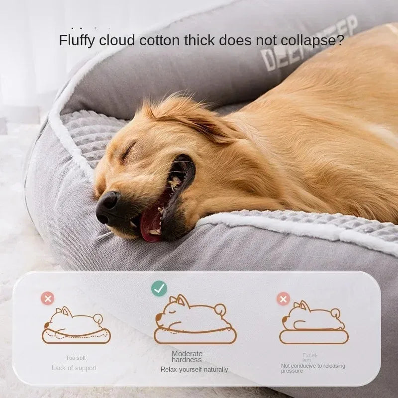 Festive Warm Pet Sofa Bed & Blanket