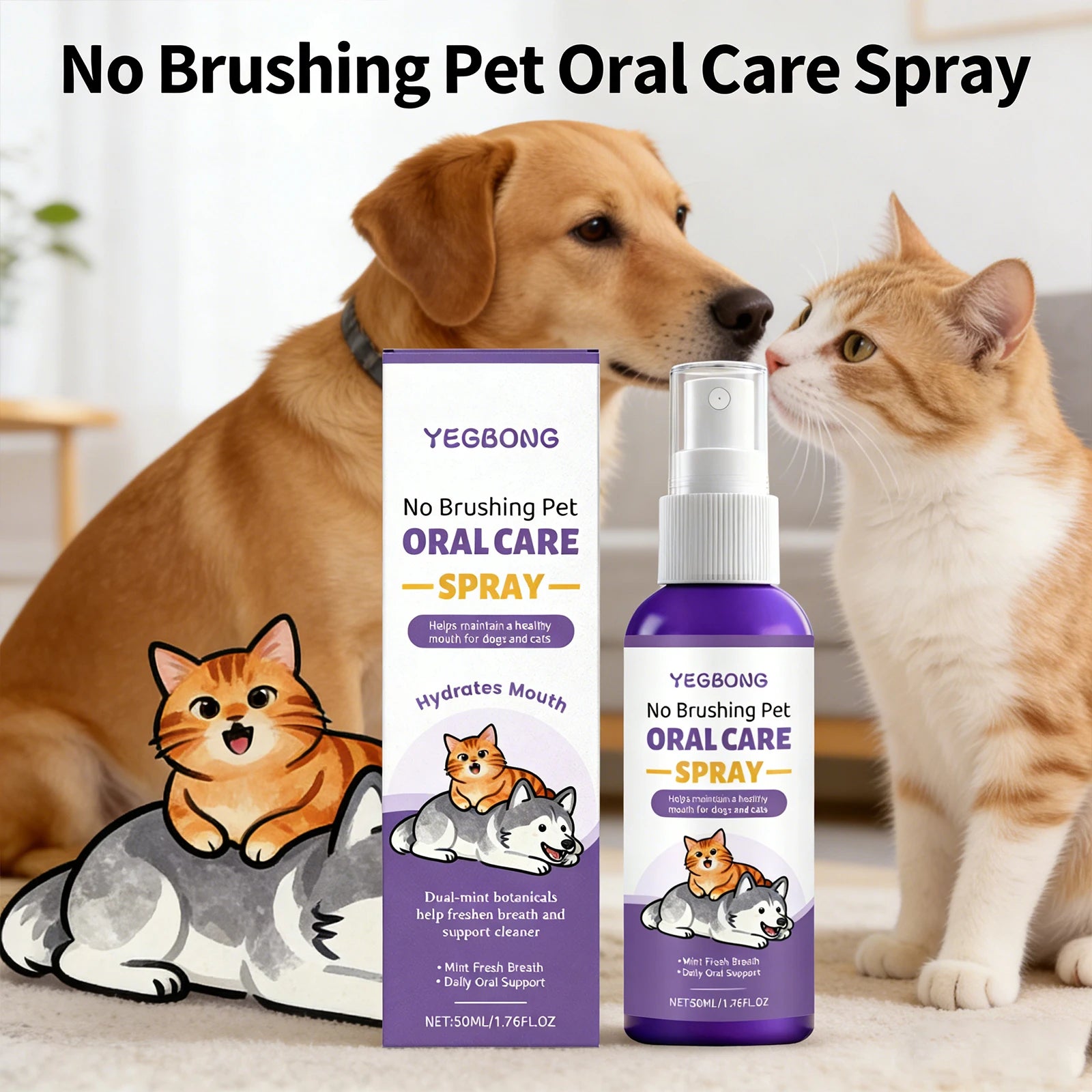 Dog Dental Spray for Fresh Breath & Oral Care