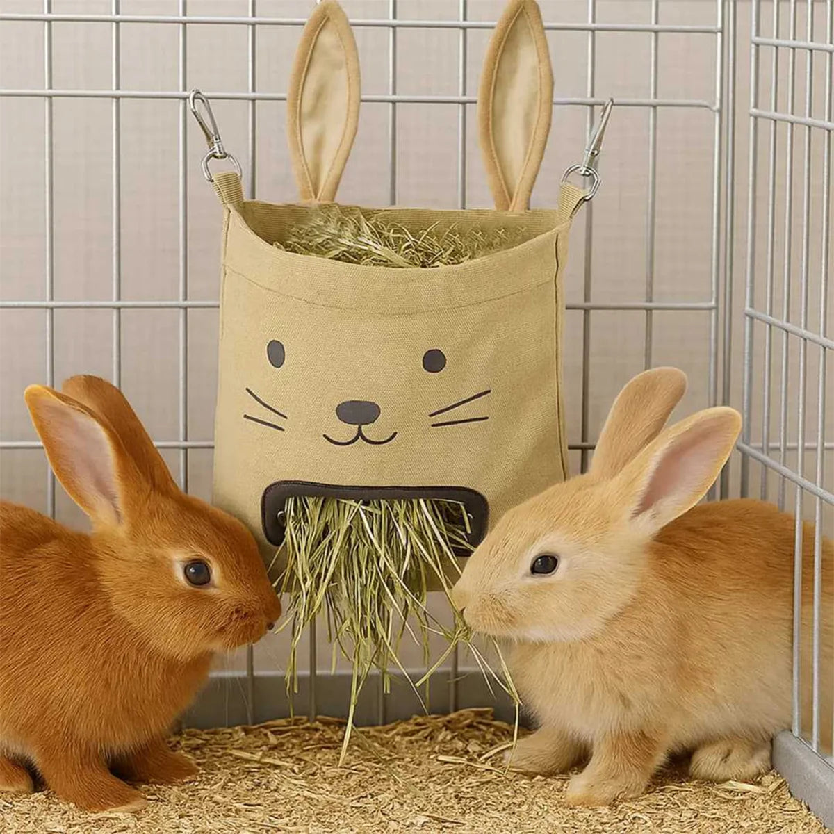 Hanging Rabbit Hay Feeder Bag