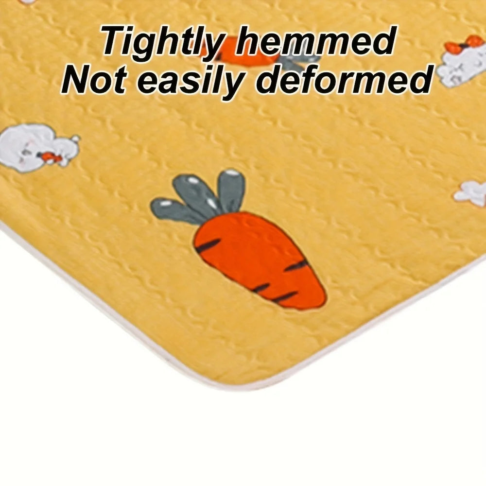 Absorbent Carrot Rabbit Toilet Mat