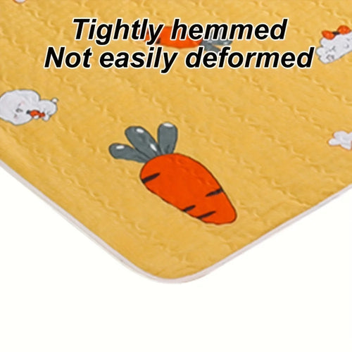 Absorbent Carrot Rabbit Toilet Mat