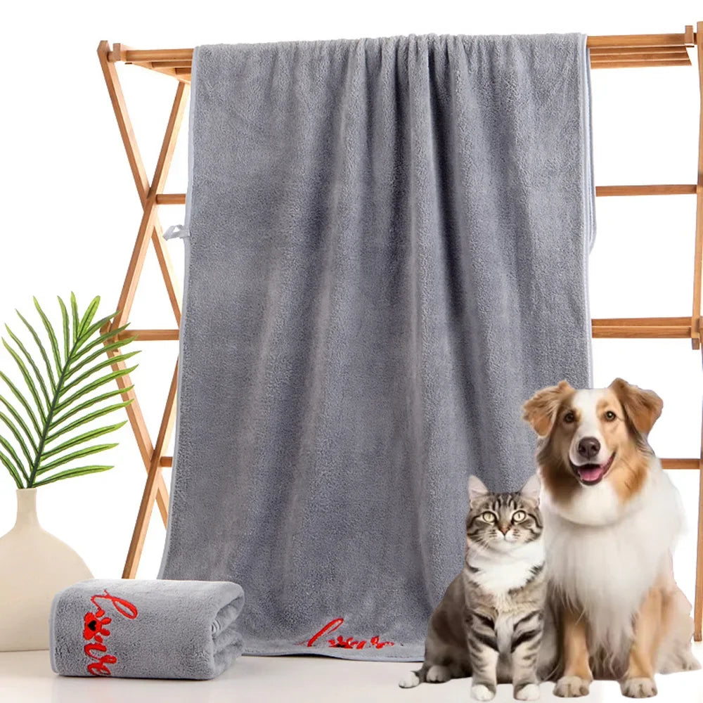 Quick-Dry Microfiber Pet Bath Towel