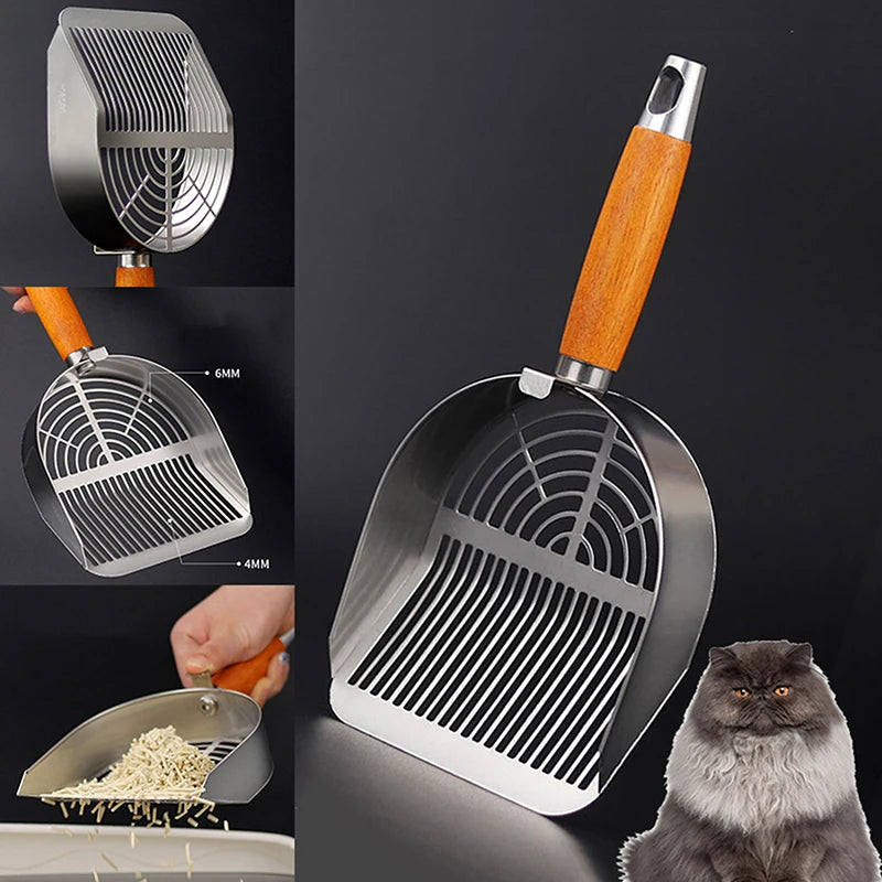 Easy Clean Metal Cat Scoop