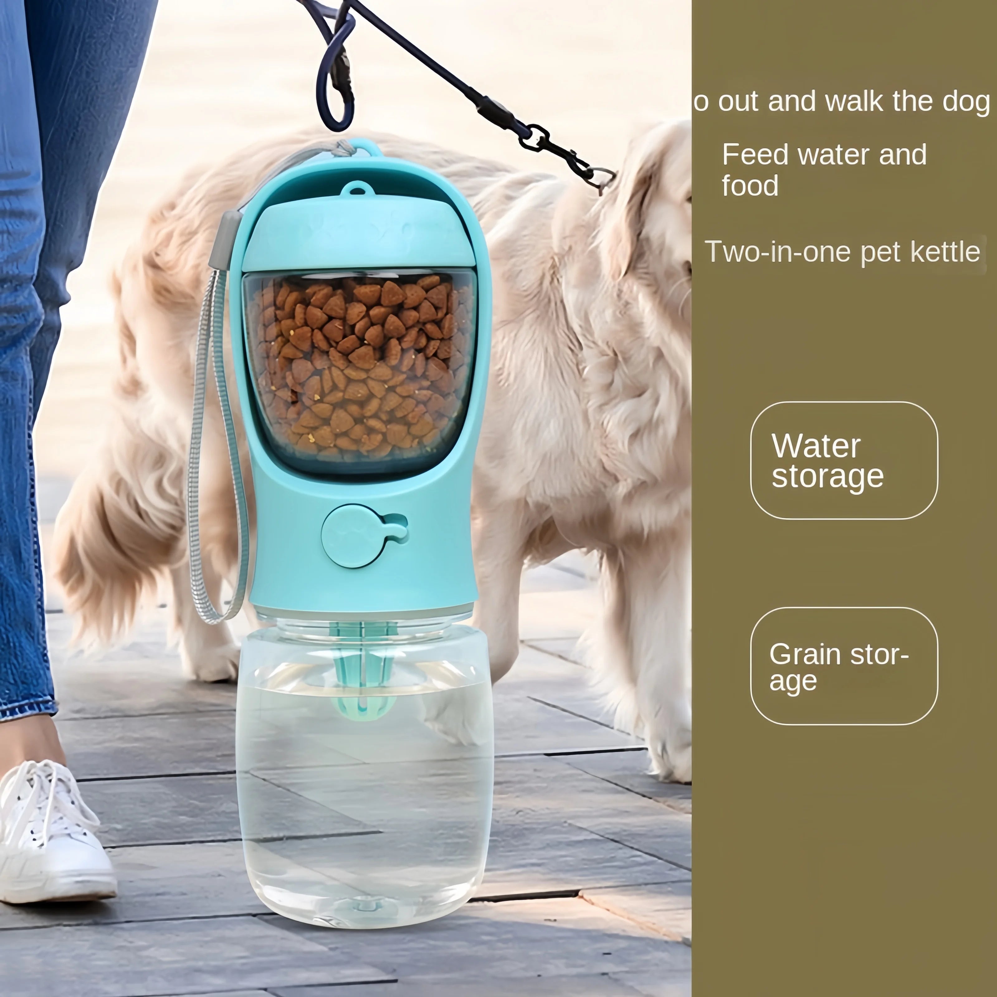 Portable Pet Water & Food Bottle for Travel