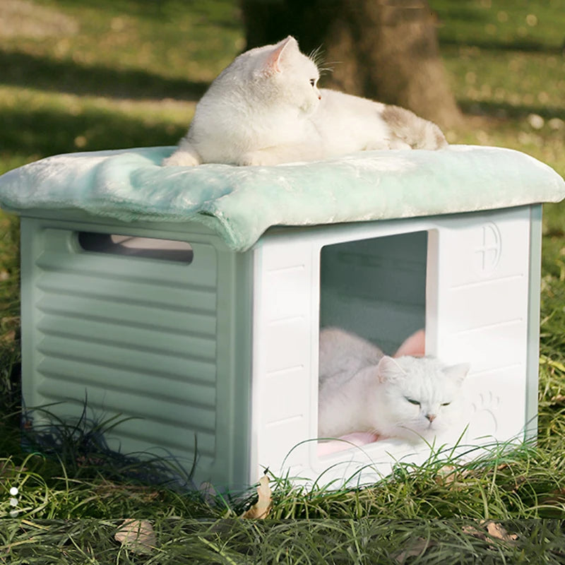Outdoor Rainproof Cat House & Dog Kennel