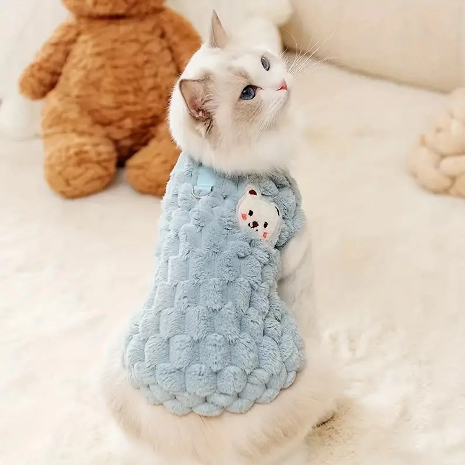Fluffy Gradient Winter Vest for Cats & Dogs